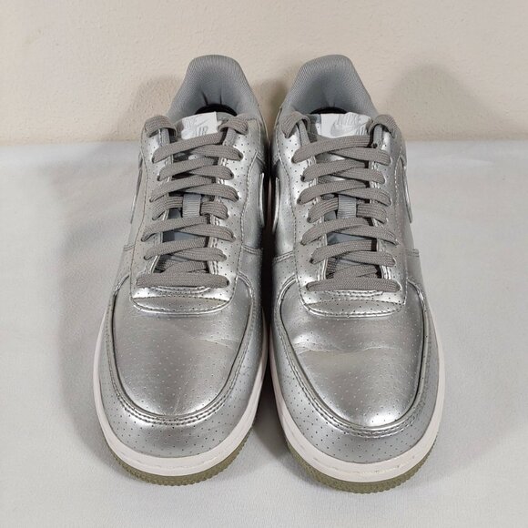 Nike Air Force 1 LV8 Dream Team Metallic Silver Low Sneaker Good Cond - 8.5 - Picture 6 of 12